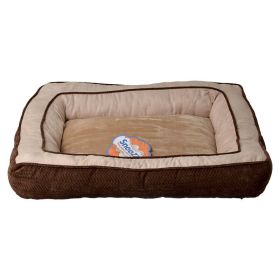 Precision Pet Snoozzy Chevron Chenille Gusset Dog Bed - Chocolate