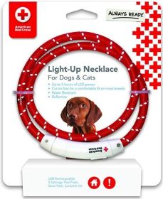 Penn-Plax American Red Cross LED Nylon Dog Necklace