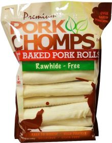 Pork Chomps Baked Pork Rolls Dog Treats - Large