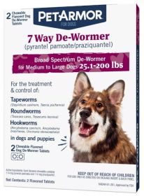 PetArmor 7 Way De-Wormer for Medium to Large Dogs (25.1-200 Pounds)