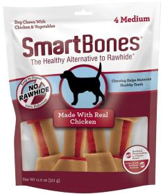 SmartBones Medium Vegetable and ChickenBones Rawhide Free Dog Chew