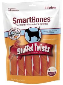 SmartBones Stuffed Twistz Vegetable and Pork Rawhide Free Dog Chew