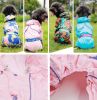 [C] Stylish Dog Raincoat Pet Raincoat Dog Hooded Raincoat Rain Gear