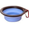 Portable Pets Bowls Dogs Bowls Cats Bowls Pet Supplies Dog Accessories- Blue