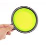 Portable Silicone Pets Bowls Dogs Cats Bowls Pet Supplies Dog Accessories- Green