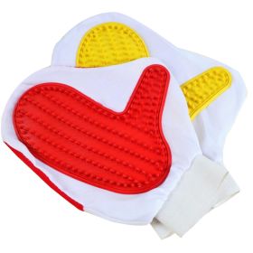 1 Pcs Dogs Massage Comb Cats Bath Brush Shower Gloves Random Color