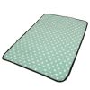 Super Soft Warm Washable Dog Cat Pet Bed Blanket-Light Green Dots