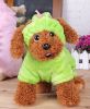 Comfy Cotton Dog's Winter Pet Clothing (Apple Green Dinosaur Costume, Size L)