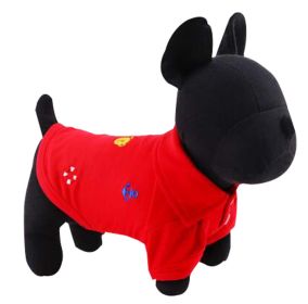 Comfy Cotton Dog's Polo Shirt Pet Clothing Puppy Clothes Pet Apparel (Red, SM)