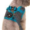 Vest Leashes - Dog Harness Leash--??L Size: Bust 46cm??Blue Bars