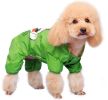 Cute Cartoon Raincoats for Dogs Puppy Pet Dog Raincoat Dog Dresses GREEN, L