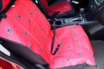 Paw Print Waterproof Solid Color Single Seat Dog Car Seat Cover (21"Wx41"L)