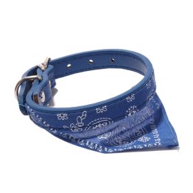 Adjustable Leather Triangular Scarf Collar for Pets Dogs(XL:W2.5cm, L55cm)