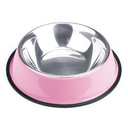 24oz. Pink Stainless Steel Dog Bowl