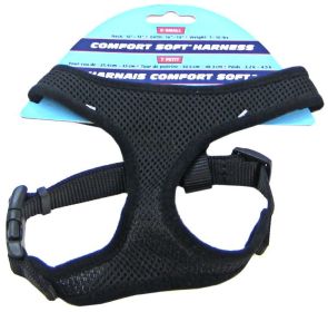 Coastal Pet Comfort Soft Adjustable Harness - Black (size: Small - 5/8" Width (Girth Size 19"-23"))