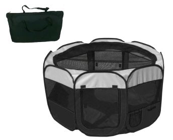 All-Terrain' Lightweight Easy Folding Wire-Framed Collapsible Travel Pet Playpen (Option: Medium)