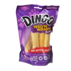 Dingo Wag'n Wraps Chicken & Rawhide Chew (size: Slims - 5" (8 Pack))