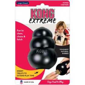 Kong Extreme Kong Dog Toy - Black (size: Large - Dogs 30-65 lbs (4" Tall x 1" Diameter))