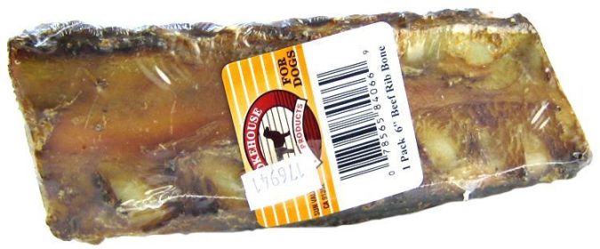 Smokehouse Treats Rib Bone (size: 6" Long (1 Pack))