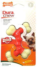 Nylabone Dura Chew Double Bone - Bacon Flavor (size: Petite - Dogs up to 15 lbs)