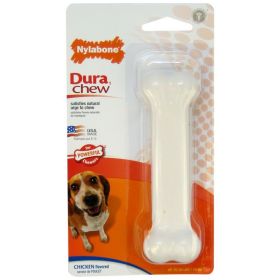 Nylabone Dura Chew Smooth White Dog Bone - Chicken Flavor (size: Wolf (1 Pack))