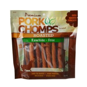 Pork Chomps Twistz Pork Chews - Roasted (size: Large Twists - 15 Count)