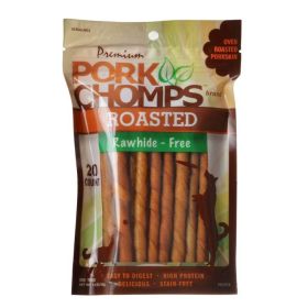 Pork Chomps Twistz Pork Chews - Roasted (size: Medium Twists - 20 Count)