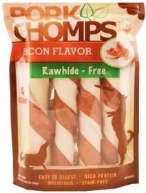 Pork Chomps Premium Pork Twistz - Bacon (size: Large - 4 Count)