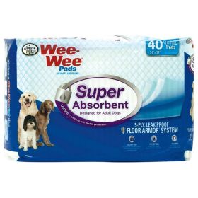 Four Paws Wee Wee Pads - Super Absorbent (size: 40 Pack - (24"L x 24"W))