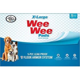 Four Paws X-Large Wee Wee Pads (size: 75 Pack (28" Long x 30" Wide))