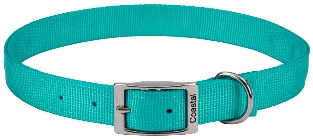 Coastal Pet Double-ply Nylon Dog Collar Teal (size: 20"L x 1"W)