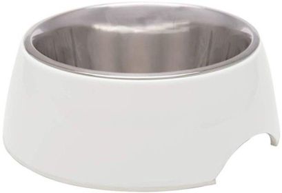 Loving Pets Ice White Retro Bowl (size: 1 count - Medium)