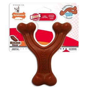 Nylabone Power Chew Wishbone Dog Chew Toy Bison Flavor (size: Regular - 1 count)