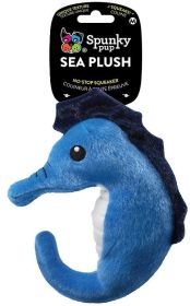 Spunky Pup Sea Plush Seahorse Dog Toy (size: Medium - 1 count)