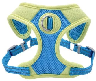 Coastal Pet Pro Reflective Mesh Dog Harness Aqua with Neon Yellow 5/8" (size: X-Small)