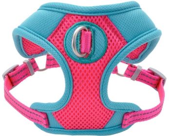 Coastal Pet Pro Reflective Mesh Dog Harness Fuchia with Teal 5/8" (size: small)