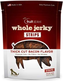 Fruitables Whole Jerky Strips Thick Cut Bacon Dog Treats (size: 12 oz)