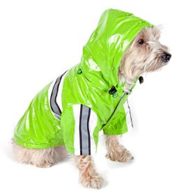 Reflecta-Glow Reflective Waterproof Adjustable Pvc Pet Raincoat (Option: X-Small)