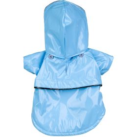 Baby Blue Pvc Waterproof Adjustable Pet Raincoat (Option: X-Small)