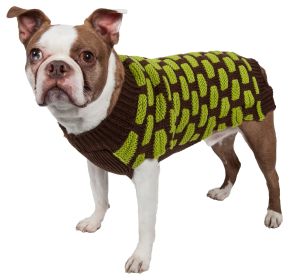 Fashion Weaved Heavy Knit Designer Ribbed Turtle Neck Dog Sweater (Option: X-Small)