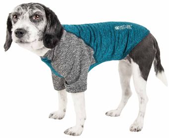 Pet Life  Active 'Hybreed' 4-Way Stretch Two-Toned Performance Dog T-Shirt (Option: X-Small, Teal)